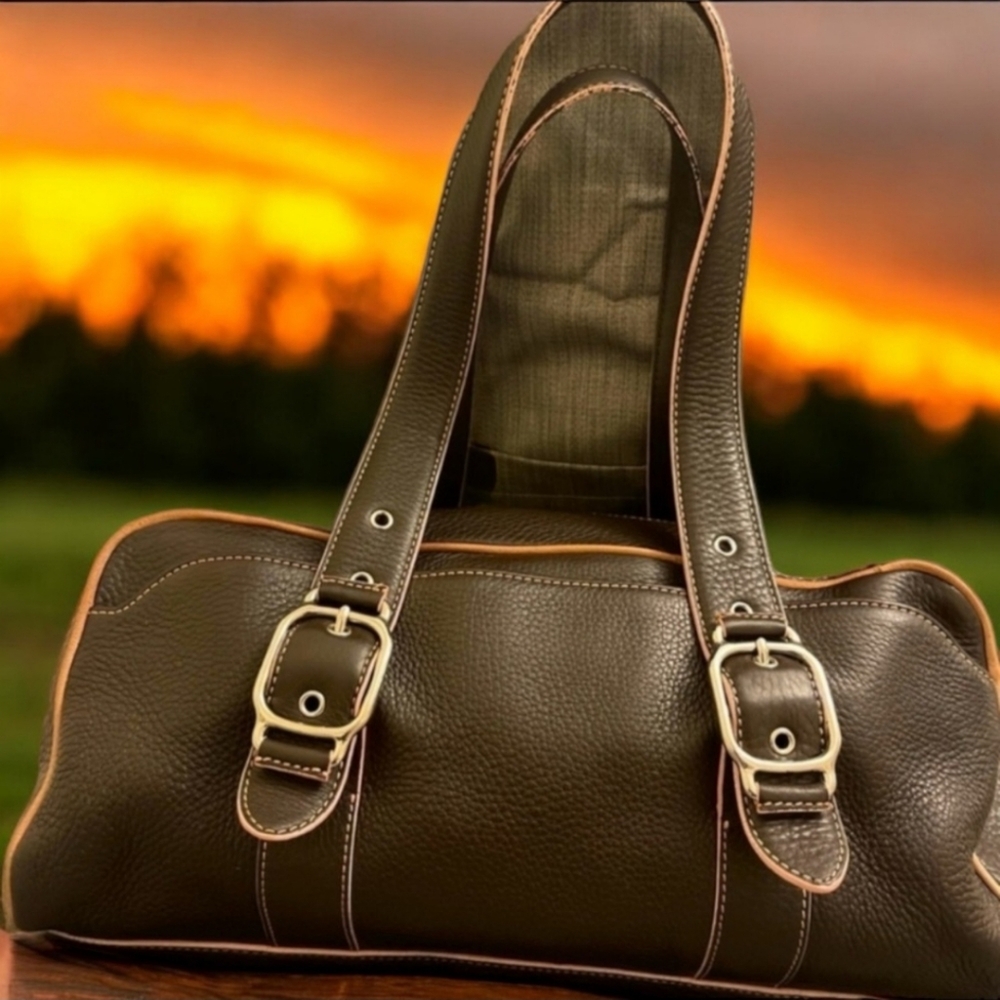 Cole Haan Leather Barrel Bag - Picture 2 of 9